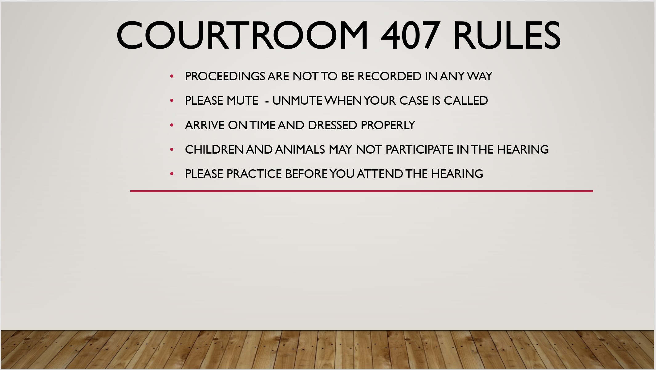 CourtRoom407Rules